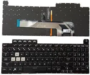 Laptop Replacement US Layout Keyboard for ASUS TUF Gaming F15 FX506 FA506 FA506Q FX506L FA506U Without Frame,No TrackPoint,Backlit Black Laptop Replacement US Layout Keyboard for ASUS TUF Gaming F15 FX506 FA506 FA506Q FX506L FA506U Without Frame,No TrackPoint,Backlit Black