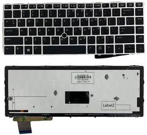 Laptop Keyboard for HP EliteBook Folio 9470M 9470 9480 9480M US Layout Replacement Backlit Silver Laptop Keyboard for HP EliteBook Folio 9470M 9470 9480 9480M US Layout Replacement Backlit Silver
