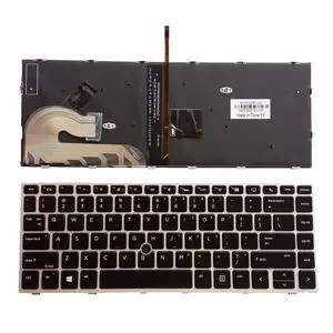 Laptop Replacement US Layout Keyboard for HP EliteBook 840 G5 840 G6 846 G5 846 G6 745 G5 with Frame,TrackPoint,Backlit Silver Laptop Replacement US Layout Keyboard for HP EliteBook 840 G5 840 G6 846 G5 846 G6 745 G5 with Frame,TrackPoint,Backlit Silver