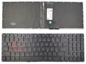 Laptop Keyboard for Acer Nitro 5 AN515-41 AN515-42 AN515 AN515-51 AN515-52 AN515-53 N16C7 N17c1 AN515-51-705 US Layout Replacement Backlit Red Laptop Keyboard for Acer Nitro 5 AN515-41 AN515-42 AN515 AN515-51 AN515-52 AN515-53 N16C7 N17c1 AN515-51-705 US Layout Replacement Backlit Red