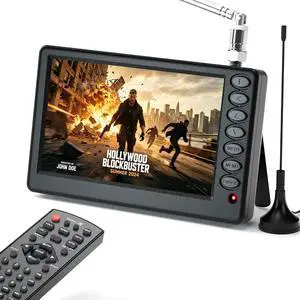 5 Inch Portable Mini TV for Car, Pocket Battery Operated With Remote, USB Port & TF Card Slot, Small Digital/Analog ATSC for Kitchen Camping 5 Inch Portable Mini TV for Car, Pocket Battery Operated With Remote, USB Port & TF Card Slot, Small Digital/Analog ATSC for Kitchen Camping