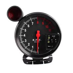 5 Inch Tachometer, 11000 RPM Gauge with Shift Light, 7 Color Backlight, Peak Sound LED Flash Warning, for Motorcycle & Automotive Replacement 5 Inch Tachometer, 11000 RPM Gauge with Shift Light, 7 Color Backlight, Peak Sound LED Flash Warning, for Motorcycle & Automotive Replacement