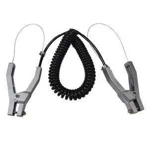 Ground Cable Clamp, 16.4ft Coiled Grounding Cable, Aluminum Alloy Anti Static Grounding Clamp, 3 Copper Nails, Clamps 23mm, for Gas Station Oil Depot Tank Chemical Plant Ground Cable Clamp, 16.4ft Coiled Grounding Cable, Aluminum Alloy Anti Static Grounding Clamp, 3 Copper Nails, Clamps 23mm, for Gas Station Oil Depot Tank Chemical Plant