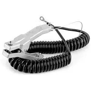 Ground Cable Clamp, 16.4FT Coiled Grounding Wire, Aluminum Alloy Anti Static Grounding Clamp, with 3 Stainless Steel Nails, 23mm Jaw Capacity, for Gas Station Oil Depot Tank Chemical Plant Ground Cable Clamp, 16.4FT Coiled Grounding Wire, Aluminum Alloy Anti Static Grounding Clamp, with 3 Stainless Steel Nails, 23mm Jaw Capacity, for Gas Station Oil Depot Tank Chemical Plant