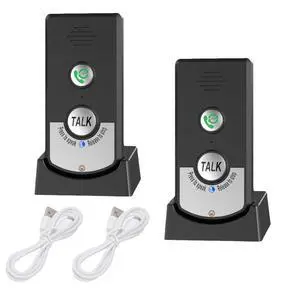 2 Way Wireless Intercom System, Long Range Waterproof Doorbells Intercoms Wireless for Home, Intercom for Home Security Elderly House Office Hospital Workshop, 38 Ringtones 2 Way Wireless Intercom System, Long Range Waterproof Doorbells Intercoms Wireless for Home, Intercom for Home Security Elderly House Office Hospital Workshop, 38 Ringtones