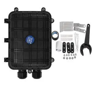 Fiber Termination Box, 24 Core 1 in 1 Out Horizontal Fiber Optic Cable Connect Box, IP68 Waterproof Enclosure Outdoor Fiber Splice Fiber Cable Connection Box Fiber Termination Box, 24 Core 1 in 1 Out Horizontal Fiber Optic Cable Connect Box, IP68 Waterproof Enclosure Outdoor Fiber Splice Fiber Cable Connection Box
