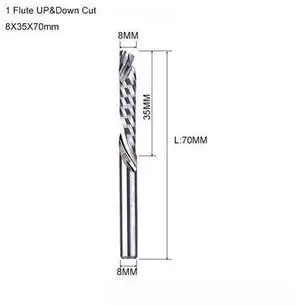 1Pcs 8X35X70mm 3A UP DOWN Compound Single Flute Spiral Carbide Mill Tool Cutters for Compression Wood End Mill Cutter 1Pcs 8X35X70mm 3A UP DOWN Compound Single Flute Spiral Carbide Mill Tool Cutters for Compression Wood End Mill Cutter