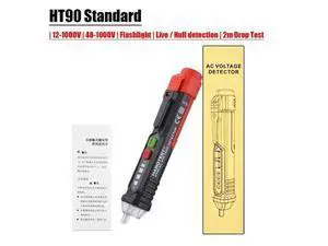 First picture~Electrician Wiring Checker pen Tester Smart Detection Non-Contact AC Voltage Detector Tester Wall Socket LIVE Null Wire Alarm(Gold HT90 P en Tester ) First picture~Electrician Wiring Checker pen Tester Smart Detection Non-Contact AC Voltage Detector Tester Wall Socket LIVE Null Wire Alarm(Gold HT90 P en Tester )
