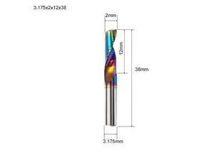 Flute for Aluminum Milling Cutter DLC Coated Colorful Aluminum Profile Composite Cutting Head Engraving Machine(10 pieces (3.175X2X12mm Flute for Aluminum Milling Cutter DLC Coated Colorful Aluminum Profile Composite Cutting Head Engraving Machine(10 pieces (3.175X2X12mm