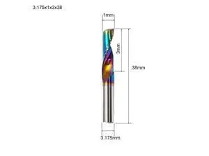 Flute for Aluminum Milling Cutter DLC Coated Colorful Aluminum Profile Composite Cutting Head Engraving Machine(10 pieces (3.175X1X3mm Flute for Aluminum Milling Cutter DLC Coated Colorful Aluminum Profile Composite Cutting Head Engraving Machine(10 pieces (3.175X1X3mm