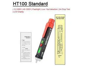 First picture~Electrician Wiring Checker pen Tester Smart Detection Non-Contact AC Voltage Detector Tester Wall Socket LIVE Null Wire Alarm(Red HT100 Pen Tester ) First picture~Electrician Wiring Checker pen Tester Smart Detection Non-Contact AC Voltage Detector Tester Wall Socket LIVE Null Wire Alarm(Red HT100 Pen Tester )