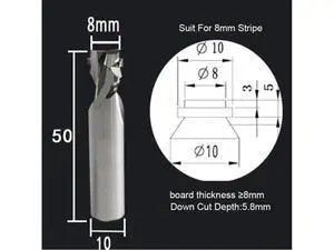 1PCS 8x10D Down5.8 Neon LED Lights Slotting Milling Cutter Tungsten Carbide Acrylic Advertising Words Light Strip Molding End Mill 1PCS 8x10D Down5.8 Neon LED Lights Slotting Milling Cutter Tungsten Carbide Acrylic Advertising Words Light Strip Molding End Mill