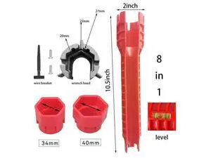 First picture~8 In 1 Sink Anti-Skid Maintenance Wrench Kitchen Bathroom Maintenance plumbing Tool Set Faucet Assembly pipe Installation Wrench(Purple 8in1 ) First picture~8 In 1 Sink Anti-Skid Maintenance Wrench Kitchen Bathroom Maintenance plumbing Tool Set Faucet Assembly pipe Installation Wrench(Purple 8in1 )