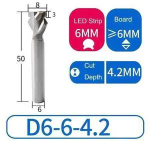Neon LED Lights Slotting Milling Cutter 1PCS 6x6D Down4.2 Tungsten Carbide Acrylic Advertising Words Light Strip Molding End Mill Neon LED Lights Slotting Milling Cutter 1PCS 6x6D Down4.2 Tungsten Carbide Acrylic Advertising Words Light Strip Molding End Mill