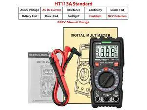 First picture~ Handheld Digital Multimeter 600V 10A AC DC Voltage Current Ohm Hz True RMS Capacitance DMM C/F Tester Multitester(Brown HT113A Standard ) First picture~ Handheld Digital Multimeter 600V 10A AC DC Voltage Current Ohm Hz True RMS Capacitance DMM C/F Tester Multitester(Brown HT113A Standard )