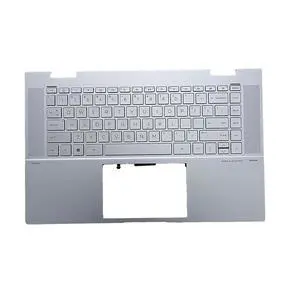N09669-001 Replacement for HP Envy X360 15-EW Laptop Upper Top Cover Case Palmrest Backlit US Keyboard Assembly Part Silver N09669-001 Replacement for HP Envy X360 15-EW Laptop Upper Top Cover Case Palmrest Backlit US Keyboard Assembly Part Silver