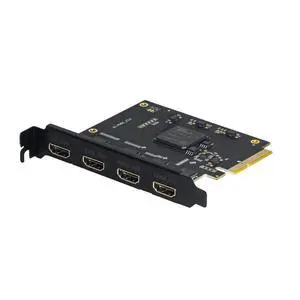 Quad HDMI PCIe Video Capture Card - Work in 4 Channels Simultaneously, Support Linux/Win11, Built-in Capture Card Quad HDMI PCIe Video Capture Card - Work in 4 Channels Simultaneously, Support Linux/Win11, Built-in Capture Card