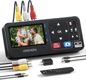 VHS to Digital Converter with Remote,Compatible with VHS, VCR, DVR, DVD, Cassette, Hi8, Mini DV, Camcorder, Gaming Consoles(VCR, VHS/DVD Player, Camcorder Required) VHS to Digital Converter with Remote,Compatible with VHS, VCR, DVR, DVD, Cassette, Hi8, Mini DV, Camcorder, Gaming Consoles(VCR, VHS/DVD Player, Camcorder Required)