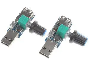 5V USB Fan Stepless Speed Controller Regulator with Switch Speed Module DC 4-12V to 2.5-8V 5W Pack of 2 5V USB Fan Stepless Speed Controller Regulator with Switch Speed Module DC 4-12V to 2.5-8V 5W Pack of 2