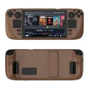 Steam Deck Case,Steam Deck OLED Case,Kickstand Protective Case for Steam Deck/Steam Deck OLED, Steam Deck Accessories That are to Drops, Scratches, dust, and Fingerprints-(Brown) Steam Deck Case,Steam Deck OLED Case,Kickstand Protective Case for Steam Deck/Steam Deck OLED, Steam Deck Accessories That are to Drops, Scratches, dust, and Fingerprints-(Brown)