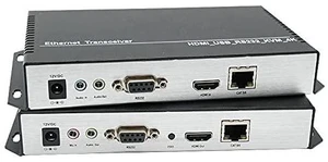 4K*2K HDMI KVM transceiver Extender Over 120 Cat5/6 Cable with RA232/USB/EDID/Mic/Audio for Monitoring/Security 4K*2K HDMI KVM transceiver Extender Over 120 Cat5/6 Cable with RA232/USB/EDID/Mic/Audio for Monitoring/Security