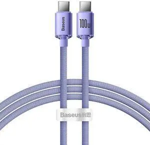 Baseus 100W USB C Cable 2m (6.6ft) 5A High Current Fast Charging & Data Sync for iPhone 15 Pro Max Plus, MacBook Pro, iPad Pro, Laptop, Tablet, Phone - Minimalist Series 2m purple Baseus 100W USB C Cable 2m (6.6ft) 5A High Current Fast Charging & Data Sync for iPhone 15 Pro Max Plus, MacBook Pro, iPad Pro, Laptop, Tablet, Phone - Minimalist Series 2m purple