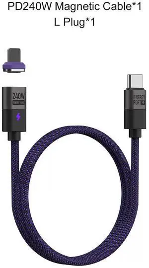 240W Magnetic Charging Cable PD3.1 5A Fast Charging USB C Multiple length options 1.2m C cable L Plug 240W Magnetic Charging Cable PD3.1 5A Fast Charging USB C Multiple length options 1.2m C cable L Plug