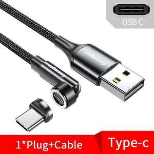 Essager 540 Rotate Magnetic Cable 3A Fast Charging Micro USB Type C Cable For iPhone Xiaomi Magnet Grey Type C Cable 2m Essager 540 Rotate Magnetic Cable 3A Fast Charging Micro USB Type C Cable For iPhone Xiaomi Magnet Grey Type C Cable 2m