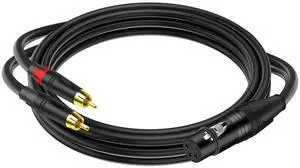 Dual RCA to XLR Male Audio Cable 0.3m, 2x RCA to 1x XLR, OFC, Triple Shielding, for Mixer, Microphone, Amplifier & Recording Dual RCA to XLR Male Audio Cable 0.3m, 2x RCA to 1x XLR, OFC, Triple Shielding, for Mixer, Microphone, Amplifier & Recording