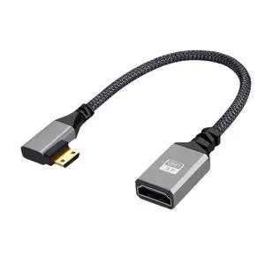 Mini HDMI to HDMI 2.0 Cable 4K@60Hz, 0.2m (8in), Gold-Plated, for Camera, Camcorder, Tablet to TV & Monitor Mini HDMI to HDMI 2.0 Cable 4K@60Hz, 0.2m (8in), Gold-Plated, for Camera, Camcorder, Tablet to TV & Monitor