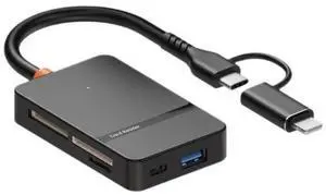 8-in-1 USB-C Hub with Card Reader SD, TF, MS, CF, USB 3.0, for Laptop, PC, Phone, Tablet & Camera 8-in-1 USB-C Hub with Card Reader SD, TF, MS, CF, USB 3.0, for Laptop, PC, Phone, Tablet & Camera