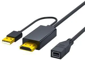 HDMI to Mini DisplayPort Adapter 4K@60Hz, USB Powered, for Laptop, PC, Console to Mini DP Monitor & Projector HDMI to Mini DisplayPort Adapter 4K@60Hz, USB Powered, for Laptop, PC, Console to Mini DP Monitor & Projector
