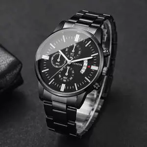 Fashion Men's Business Watch Calendar Quartz Movement, Classic Stainless Steel Band, Perfect for Daily Commute & Business Occasions Fashion Men's Business Watch Calendar Quartz Movement, Classic Stainless Steel Band, Perfect for Daily Commute & Business Occasions