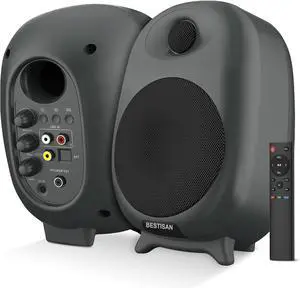SR08 Active Bluetooth Bookshelf Speakers HiFi 2.0 Stereo Sound, Deep Bass Response, Wireless Audiophile Speakers for Home/Desktop Use SR08 Active Bluetooth Bookshelf Speakers HiFi 2.0 Stereo Sound, Deep Bass Response, Wireless Audiophile Speakers for Home/Desktop Use