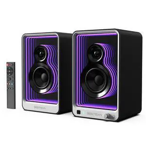 Monitor Bluetooth Computer Speakers HiFi Sound for TV & Desktop, RGB Dynamic Lighting, Studio-Quality Audio Monitor Bluetooth Computer Speakers HiFi Sound for TV & Desktop, RGB Dynamic Lighting, Studio-Quality Audio