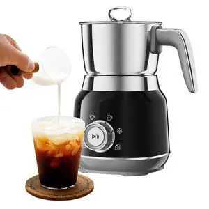 1000ml Fully Automatic Hot & Cold Milk Frother Smart Temperature Control, One-Key Operation for Dense Foam, Perfect for Lattes, Cappuccinos & Hot Chocolates - black 1000ml Fully Automatic Hot & Cold Milk Frother Smart Temperature Control, One-Key Operation for Dense Foam, Perfect for Lattes, Cappuccinos & Hot Chocolates - black