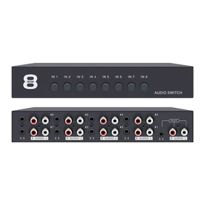 8-in-1-Out Audio Switcher RCA/3.5mm Stereo Audio Selector for PC/Karaoke/DVD, Lossless Sound 8-in-1-Out Audio Switcher RCA/3.5mm Stereo Audio Selector for PC/Karaoke/DVD, Lossless Sound