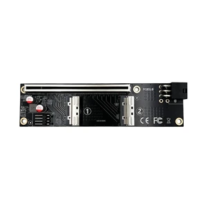 MCIO to PCIe 16X Backplane, MCIO 8i to PCIe x16 Base Plate, 145×38mm Receiver Board for GPU / Network Card / U.2 SSD, PCIe 5.0 x16 MCIO to PCIe 16X Backplane, MCIO 8i to PCIe x16 Base Plate, 145×38mm Receiver Board for GPU / Network Card / U.2 SSD, PCIe 5.0 x16