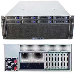 R4408 4U Server Chassis 8-Bay SATA Hot-Swap Backplane, Redundant PSU Mount, Supports EATX Motherboard, for AI Storage/GPU Computing/Rendering R4408 4U Server Chassis 8-Bay SATA Hot-Swap Backplane, Redundant PSU Mount, Supports EATX Motherboard, for AI Storage/GPU Computing/Rendering