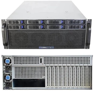 R4408 4U Server Chassis 11-Slot Vertical Redundant PSU Mount, 8-Bay SATA Hot-Swap Backplane, Supports EATX, for AI Storage/GPU Computing/Rendering R4408 4U Server Chassis 11-Slot Vertical Redundant PSU Mount, 8-Bay SATA Hot-Swap Backplane, Supports EATX, for AI Storage/GPU Computing/Rendering