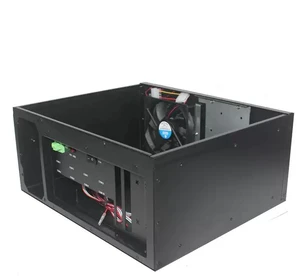 4-Slot Wall-Mount Industrial Chassis (Chassis Only)  4 PCI Slots, ATX PSU Mount, Supports M-ATX Motherboard,Wall/Desktop Mount, for CNC/Surveillance/Industrial Server