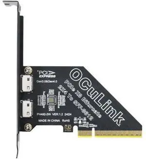 Vszerda Gen4 PCIe to Oculink SFF-8612 Adapter SFF-8611 External Graphics Card for GPU Dock, eGPU, NVMe SSD (PCIe x8 to Oculink) Vszerda Gen4 PCIe to Oculink SFF-8612 Adapter SFF-8611 External Graphics Card for GPU Dock, eGPU, NVMe SSD (PCIe x8 to Oculink)