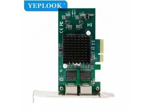 PCIe x4 Dual Port RJ45 Gigabit 10/100/1000Mbps Ethernet LAN Network Card for Desktop Server with Bracket forIntel 82576 Chipset PCIe x4 Dual Port RJ45 Gigabit 10/100/1000Mbps Ethernet LAN Network Card for Desktop Server with Bracket forIntel 82576 Chipset
