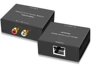 Stereo Hi-Fi Audio Balun, Analog Audio Extender, Stereo RCA to Stereo RCA Audio Over Cat5e/Cat 6 Extender Stereo Hi-Fi Audio Balun, Analog Audio Extender, Stereo RCA to Stereo RCA Audio Over Cat5e/Cat 6 Extender