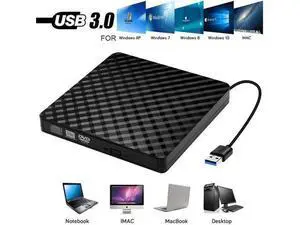 Vszerda External DVD Drive, USB 3.0 External DVD Drive Portable External Optical Drive CD DVD RW ROM Player Vszerda External DVD Drive, USB 3.0 External DVD Drive Portable External Optical Drive CD DVD RW ROM Player