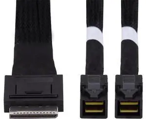 Vszerda OCuLink PCIe PCI-Express SFF-8611 8x 8-Lane to Dual SFF-8643 HD 4x SSD Data Active Cable 100 cm Vszerda OCuLink PCIe PCI-Express SFF-8611 8x 8-Lane to Dual SFF-8643 HD 4x SSD Data Active Cable 100 cm