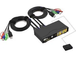 2 Port KVM Switch HDMI, Dual Port KVM HDMI Switch with Audio, Microphone, 2 USB 2.0 Hub and Cables Support Wireless Keyboard Mouse Resolution Up to 4Kx2K@60Hz 4:4:4 2 Port KVM Switch HDMI, Dual Port KVM HDMI Switch with Audio, Microphone, 2 USB 2.0 Hub and Cables Support Wireless Keyboard Mouse Resolution Up to 4Kx2K@60Hz 4:4:4