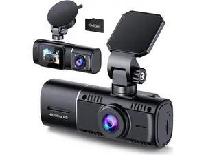 4K Dual Dash Cam Front and Inside, 2160P+1080P IR Night Vision Cabin Car Camera with 64GB Memory Card, Wide Angle Mini Dash Camera Car Video with Parking Mode for Taxi 4K Dual Dash Cam Front and Inside, 2160P+1080P IR Night Vision Cabin Car Camera with 64GB Memory Card, Wide Angle Mini Dash Camera Car Video with Parking Mode for Taxi