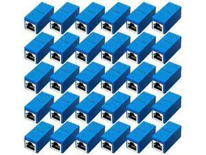 30 PCS RJ45 Coupler, Ethernet Extender Connector in Line Coupler for Cat8/Cat7/Cat6/Cat5e/Cat5 Ethernet Cable Extender Adapter Female to Female (Blue) 30 PCS RJ45 Coupler, Ethernet Extender Connector in Line Coupler for Cat8/Cat7/Cat6/Cat5e/Cat5 Ethernet Cable Extender Adapter Female to Female (Blue)