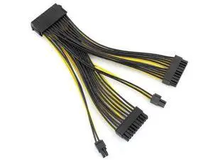 Vszerda 24P 20+4 Pin Dual PSU Power Supply Cable,18AWG ATX Motherboard Mainboard Adapter Connector Cable Mining Extension Cable - 20cm (10 Pcs) Vszerda 24P 20+4 Pin Dual PSU Power Supply Cable,18AWG ATX Motherboard Mainboard Adapter Connector Cable Mining Extension Cable - 20cm (10 Pcs)